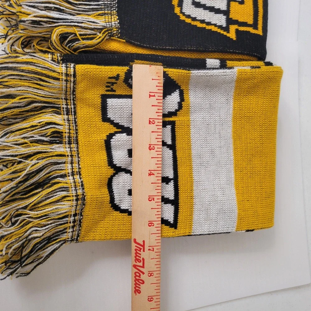 Lot of 2 VCU Rams Knit Scarves Virginia Black Gold NCAA Collegiate Fan Gear